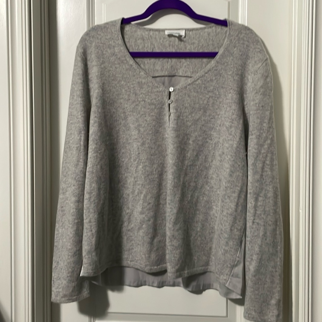 Cashmere And Silk Grey Sweater Cashmere And Silk Grey Sweater
